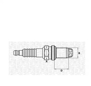 MAGNETI MARELLI 062000772304 -  Свеча зажигания